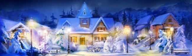Holiday house in the snow